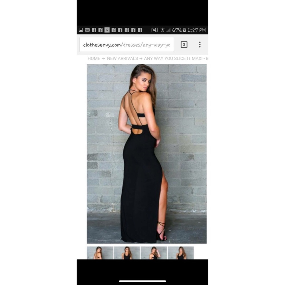 Long black dress new with tags from envy